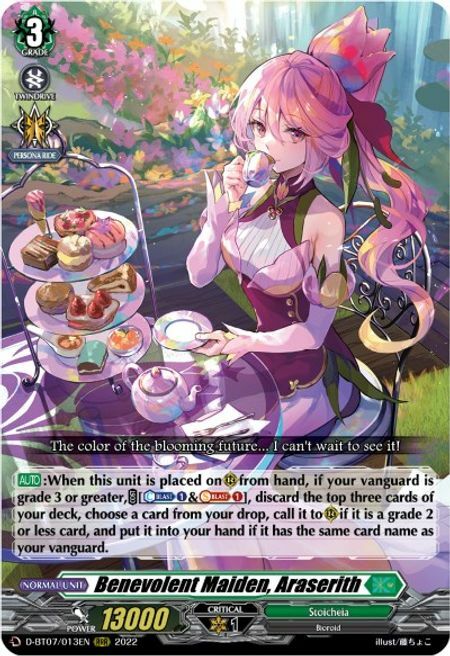 Benevolent Maiden, Araserith Card Front