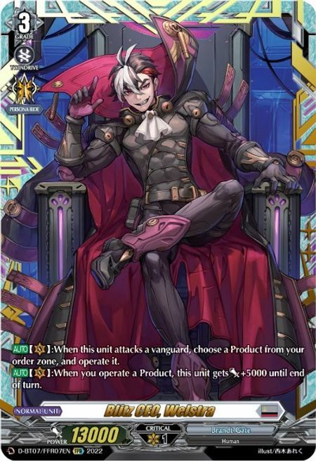 Blitz CEO, Welstra [D Format] Card Front