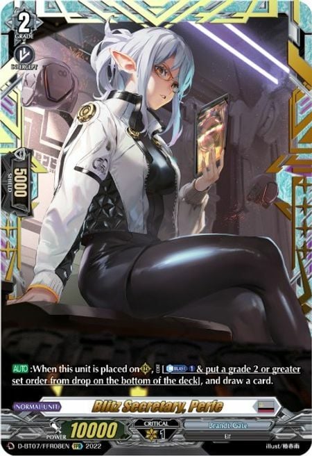 Blitz Secretary, Perfe [D Format] Card Front