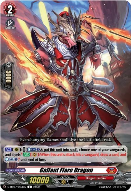 Gallant Flare Dragon Card Front