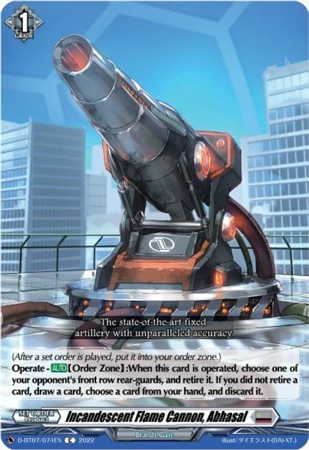 Incandescent Flame Cannon, Abhasal [D Format] Card Front