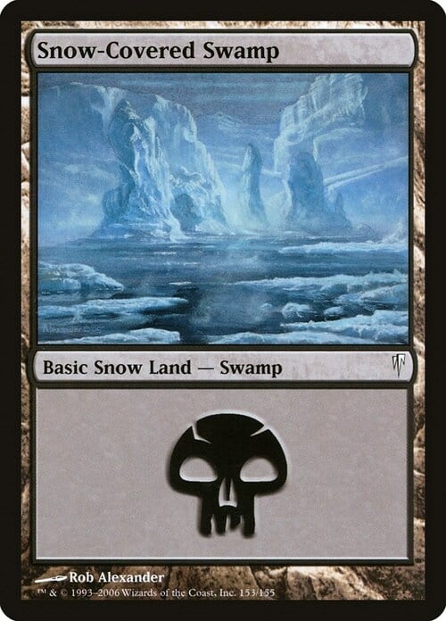 Snow-Covered Swamp Card Front