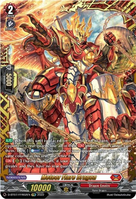 Meteor Flare Dragon Card Front