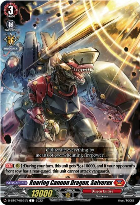 Roaring Cannon Dragon, Salvorex Card Front