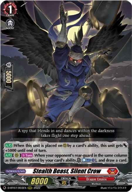 Stealth Beast, Silent Crow [D Format] Card Front