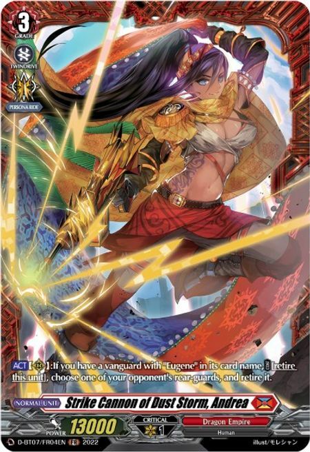 Strike Cannon of Dust Storm, Andrea [D Format] Card Front