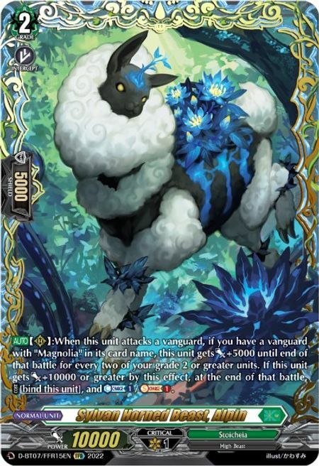 Sylvan Horned Beast, Alpin [D Format] Card Front
