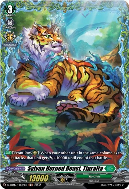 Sylvan Horned Beast, Tigralta Card Front