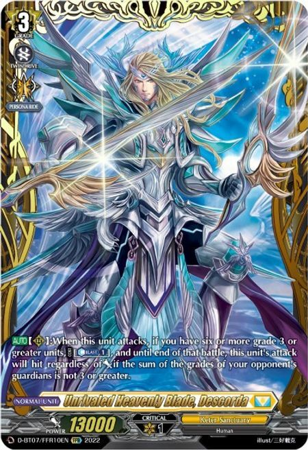 Unrivaled Heavenly Blade, Descorda [D Format] Card Front