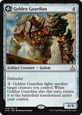 Guardiano Dorato // Presidio della Forgia d'Oro Card Front