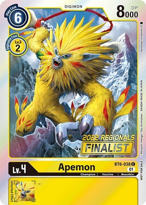 Apemon Card Front