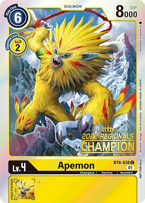 Apemon Card Front