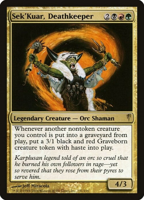 Sek'Kuar, Deathkeeper Card Front