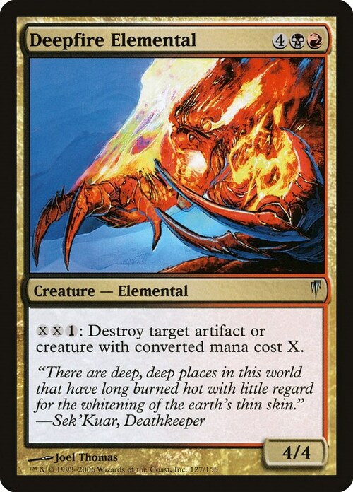 Deepfire Elemental Card Front