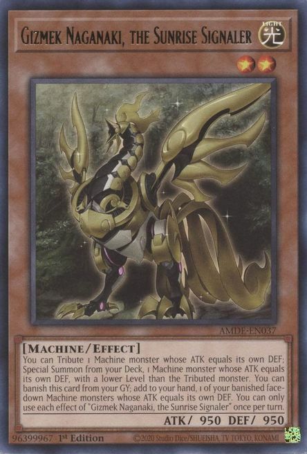 Gizmek Naganaki, the Sunrise Signaler Card Front