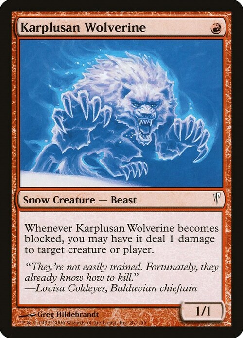 Karplusan Wolverine Card Front
