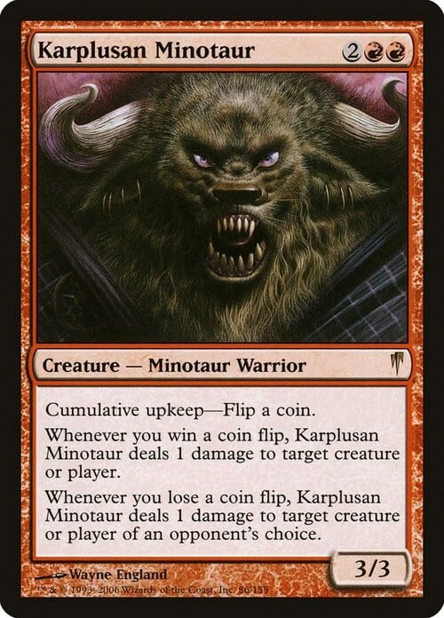 Karplusan Minotaur Card Front