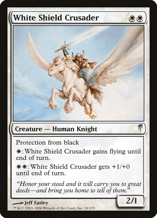 White Shield Crusader Card Front