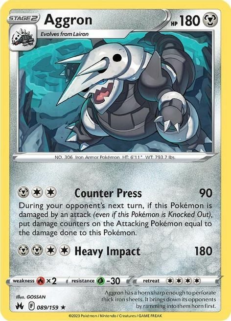 Aggron [Counter Press | Heavy Impact] Card Front