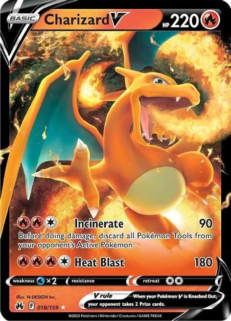 Charizard V [Incinerate | Heat Blast] Card Front