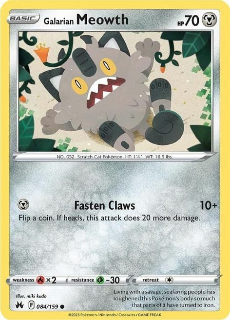 Galarian Meowth Card Front