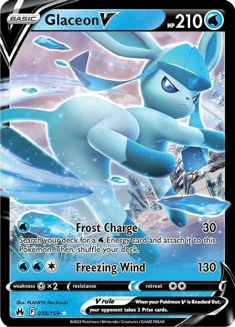 Glaceon V [Frost Charge | Freezing Wind] Card Front