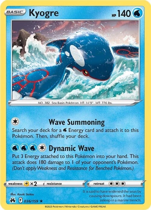 Kyogre Card Front
