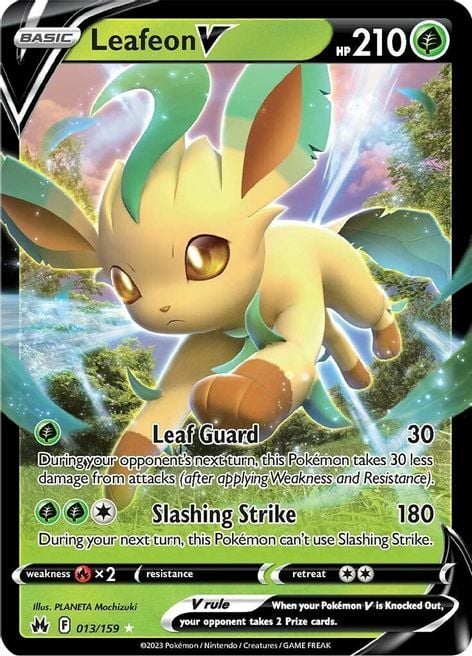 Leafeon V [Leaf Guard | Slashing Strike] Card Front