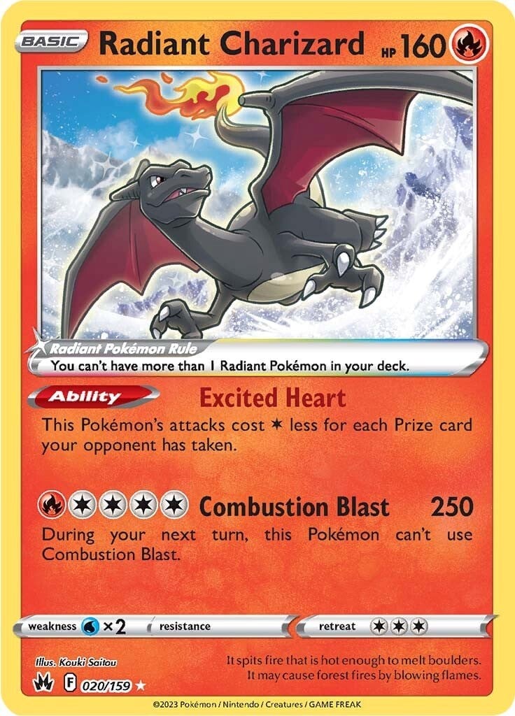 rare shiny charizard card Arceus V 122/172 Brilliant Stars Ultra Rare Pokemon Card Near Mint main image 0