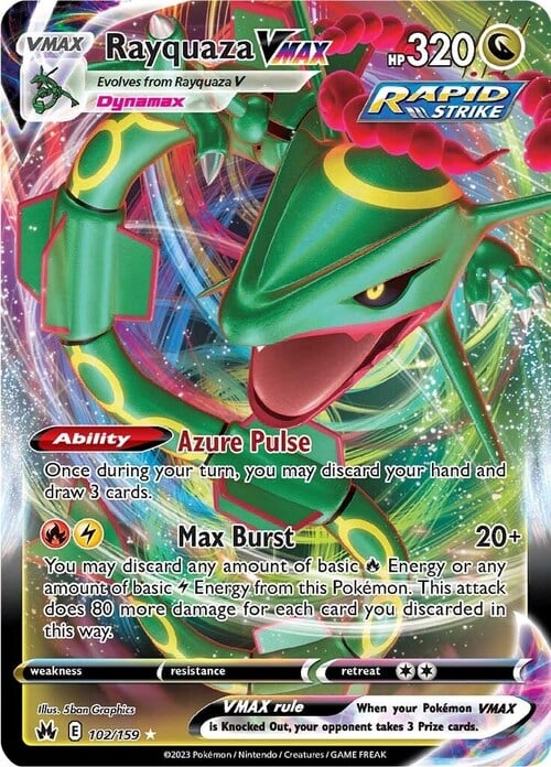 Rayquaza VMAX Card Front