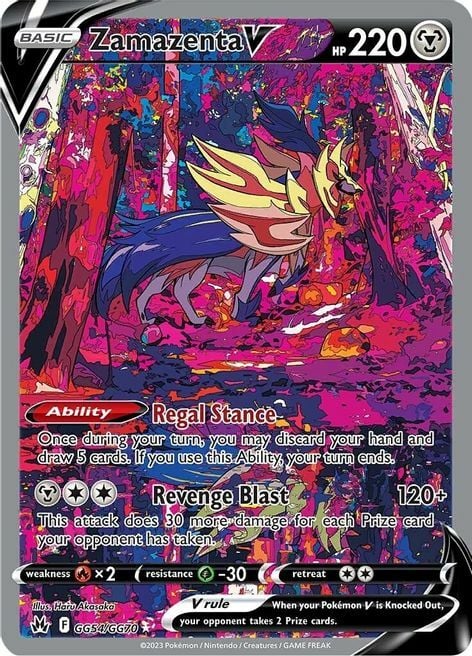 Zamazenta V [Regal Stance | Revenge Blast] Card Front