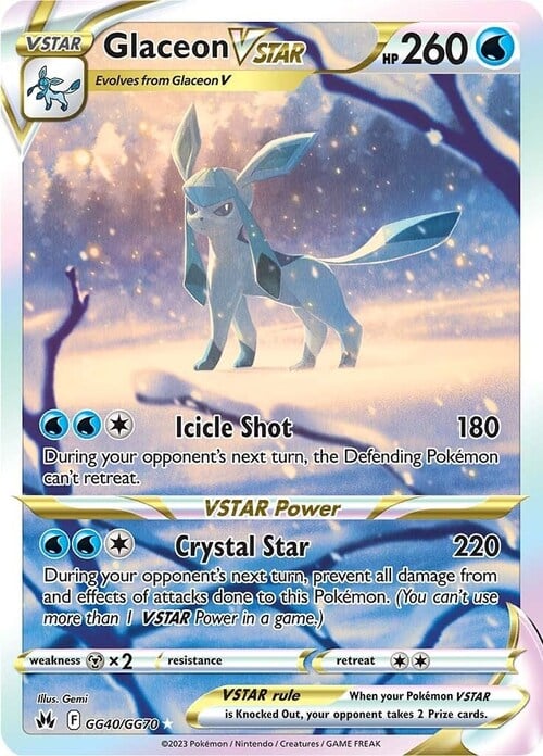 Glaceon V ASTRO Card Front