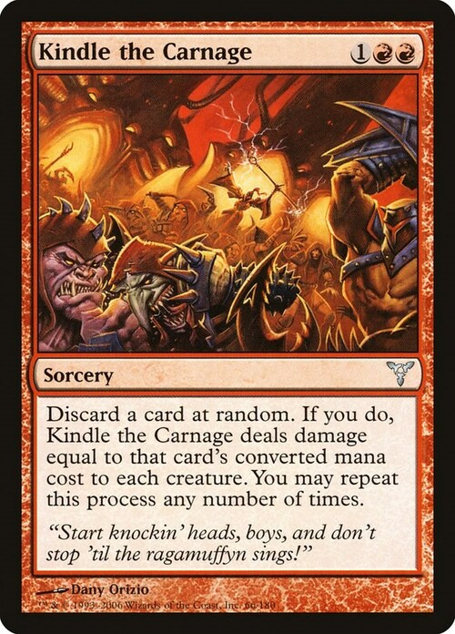 Kindle the Carnage Card Front