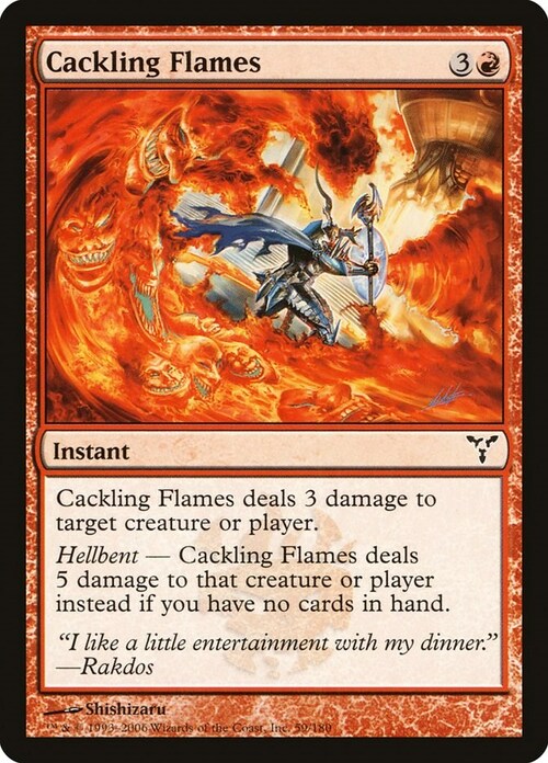 Cackling Flames Card Front