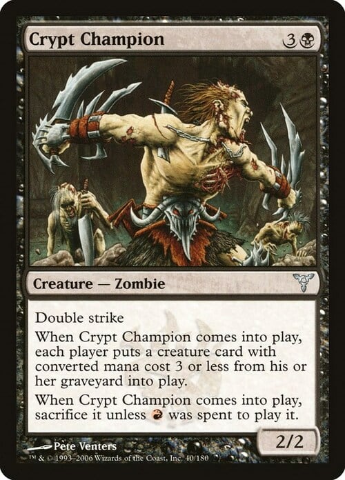 Campione della Cripta Card Front