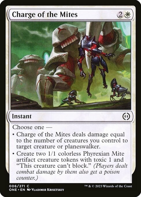Charge of the Mites Card Front