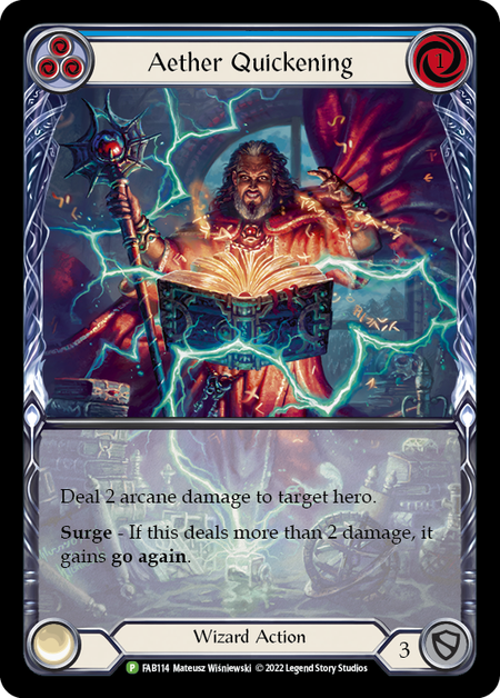 Aether Quickening - Blue Card Front