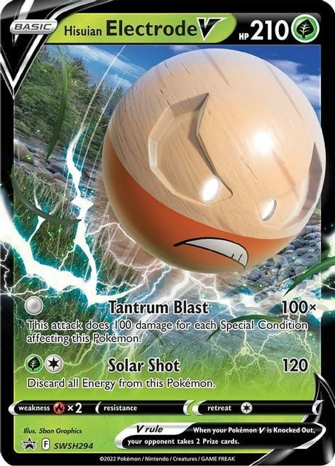 Electrode di Hisui V [Tantrum Blast | Solar Shot] Card Front