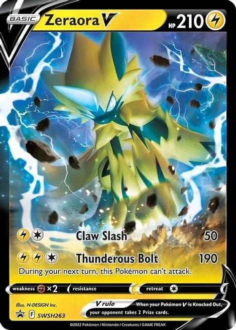 Zeraora V [Claw Slash | Thunderous Bolt] Card Front