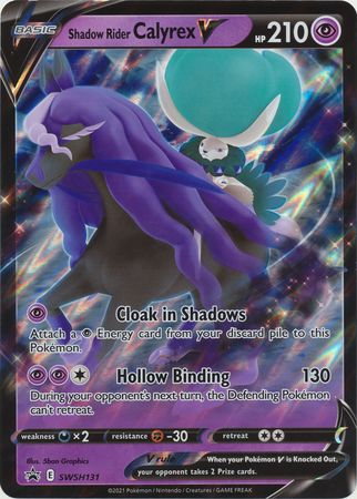 shadow rider calyrex pokemon card value Shadow Rider Calyrex V - SWSH06: Chilling Reign [ULTRA RARE] main image 1