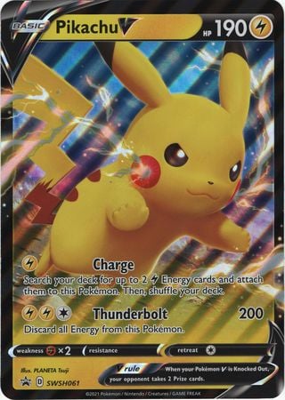 big pikachu pokemon card **Jumbo** - Vmax - SWSH286 When your Pokmon VMAX is Knocked Out Pikachu V SWSH Black Star