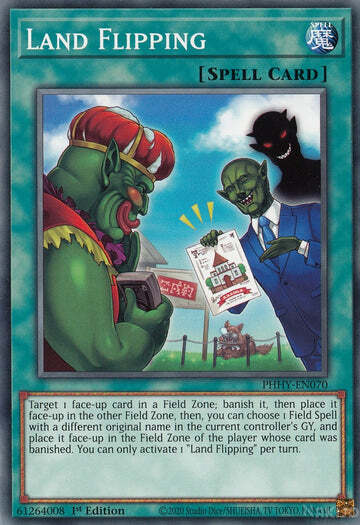 Land Flipping Card Front