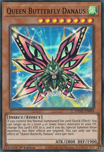 Queen Butterfly Danaus Card Front