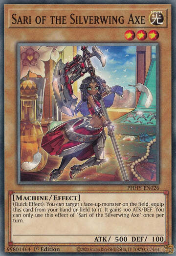 Sari of the Silverwing Axe Card Front