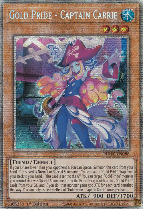 Gold Pride - Captain Carrie Card Front