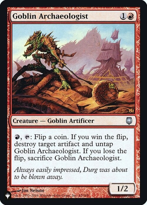 Goblin Archaeologist Card Front