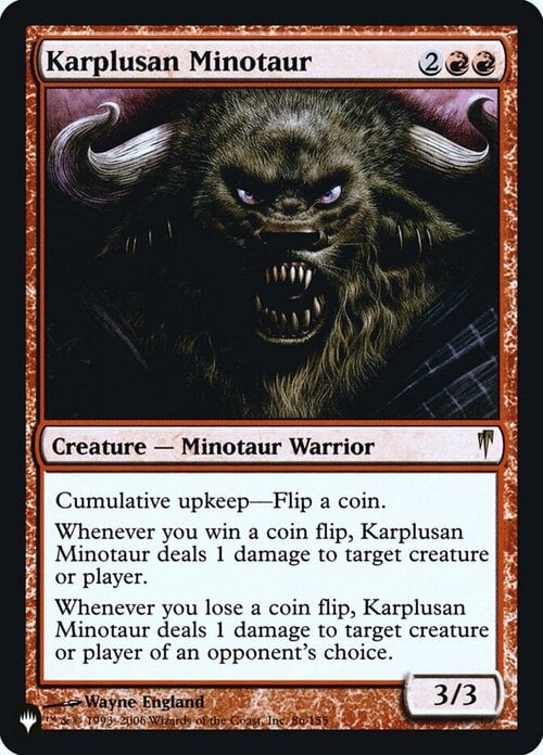 Karplusan Minotaur Card Front