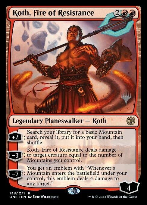 Koth, Fire of Resistance Card Front