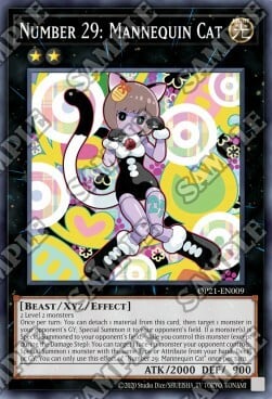 Number 29: Mannequin Cat Card Front