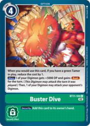 Buster Dive · Non-Foil BT11-104